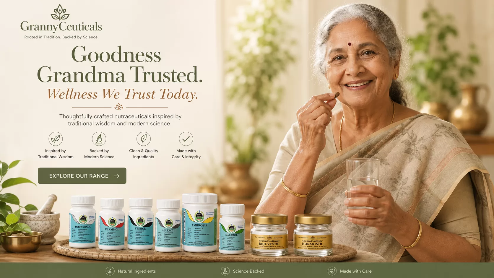 Goodness Grandma Trusted Grannyceuticals wellness banner