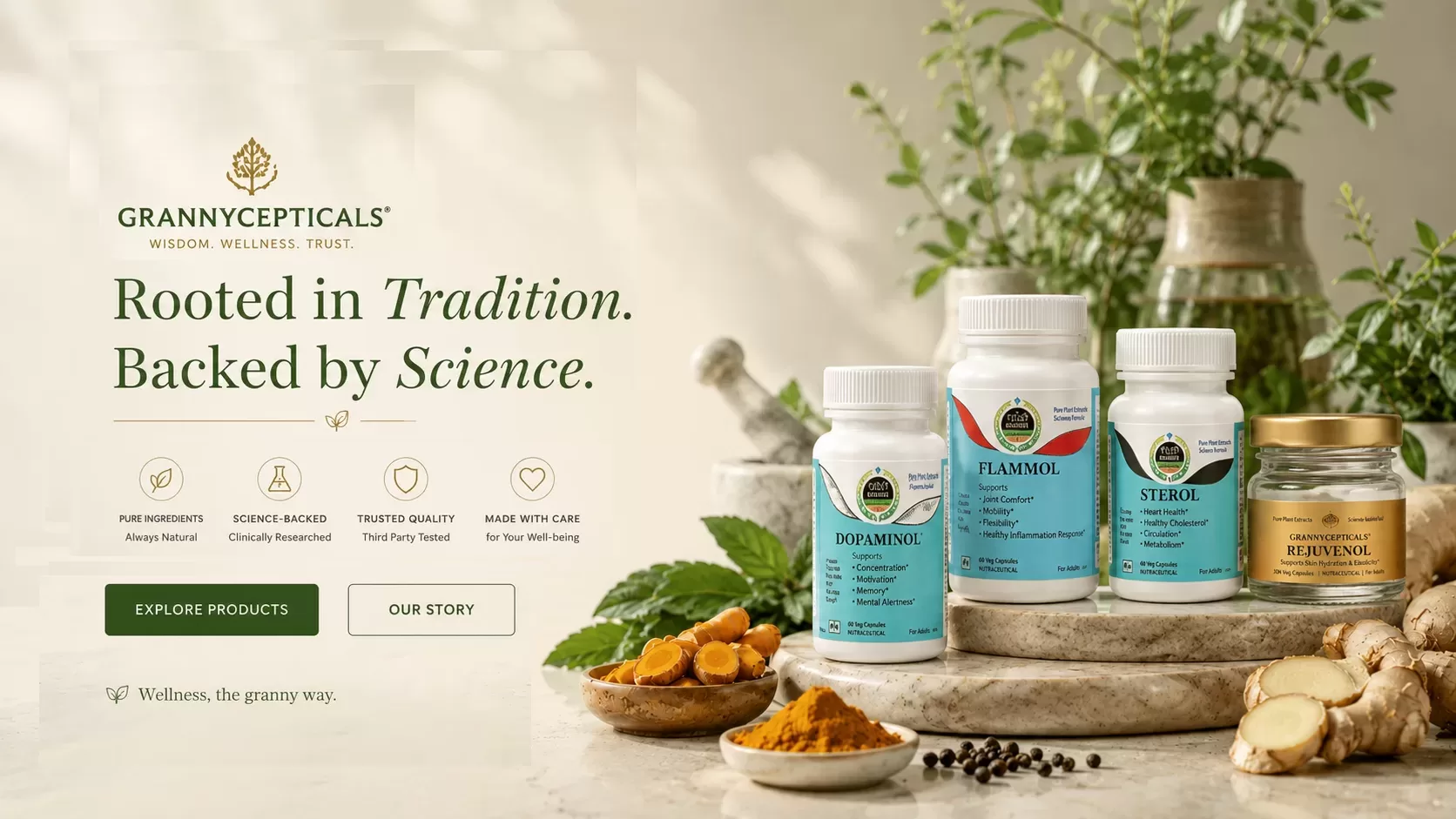 Grannyceuticals Products - “Zero Preservatives” and “Zero Chemicals”